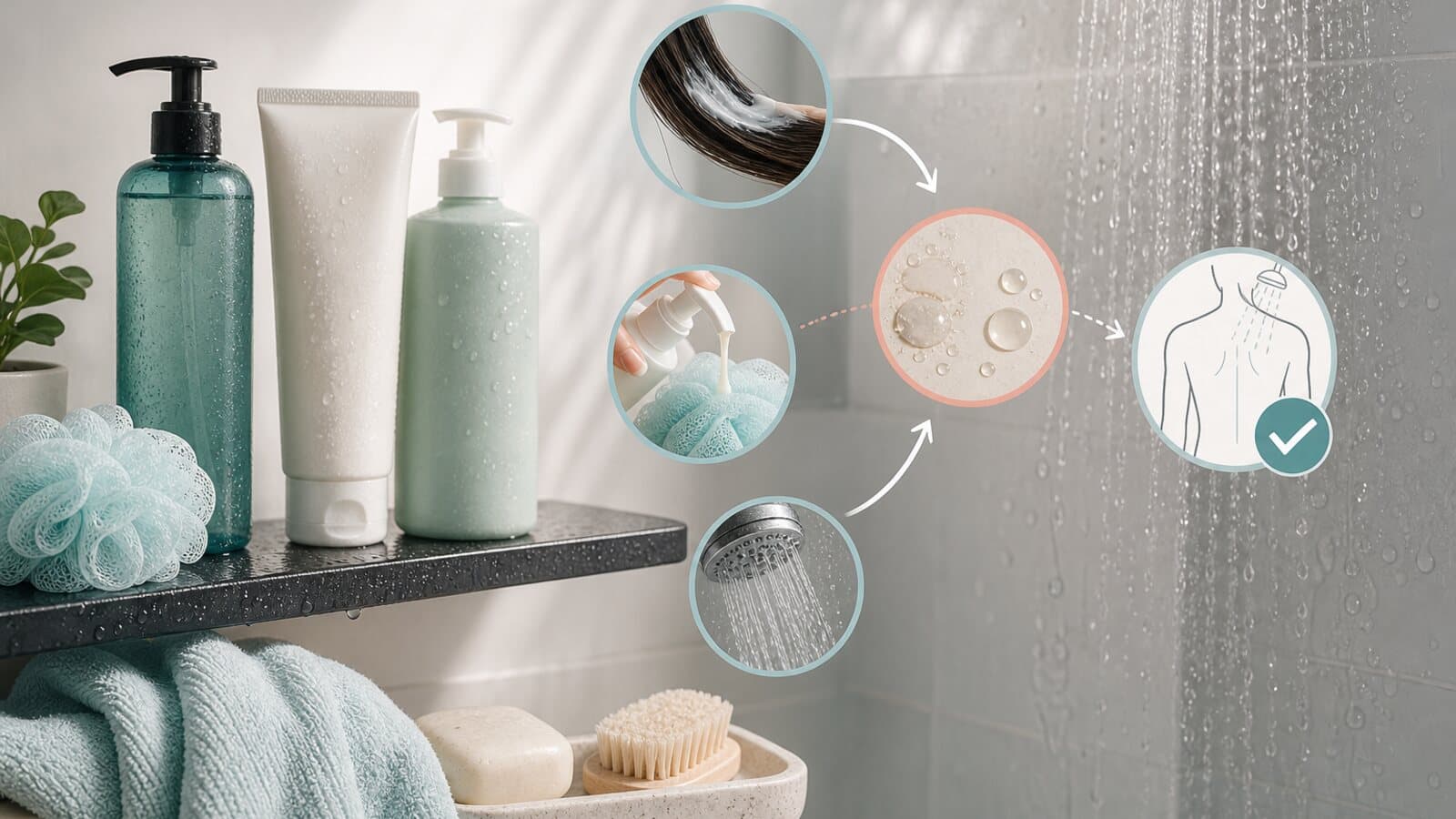 Mụn lưng và thói quen tóc/bodycare